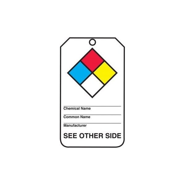 Accuform Safety Tags, NFPA TARGET ORGANS, 5.75in x 3.25in, Self-Laminating PF-Cardstock, 25PK THS105LCP - main
